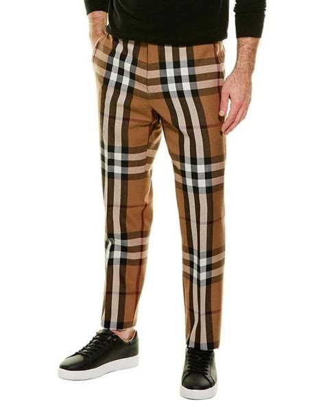 burberry check wool pants|burberry signatures for men.